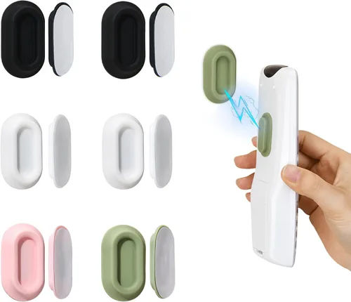 Vista 8 de XYOFUN Soporte magnético para control remoto de pared, 4 unidades, organizador autoadhesivo sin taladros para aire acondicionado y controles remotos