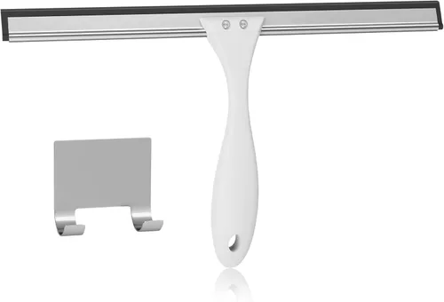 Vista 14 de AmazerBath Escobilla para puerta de cristal de ducha, escobilla de ducha para puertas de cristal, escobilla multiusos con gancho para puertas