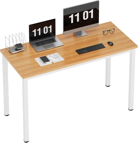 Vista 17 de Need Escritorio pequeño para computadora, mesa de escritura resistente de 31.5 pulgadas, estrecho, negro