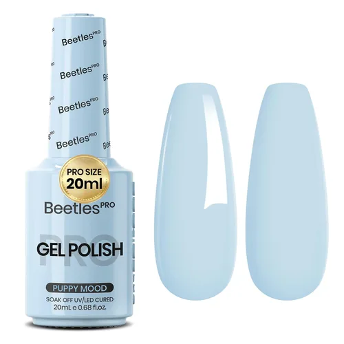 Vista 29 de Beetles PRO - Esmalte de gel blanco, color blanco de 0.7 fl oz A - Creme White Ansiedad de calma