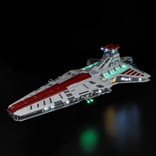 Vista 7 de Kyglaring Kit de luces compatible con bloques de construcción Lego Star Wars Venator 75367, accesorios de iluminación mejorados para Class Republic