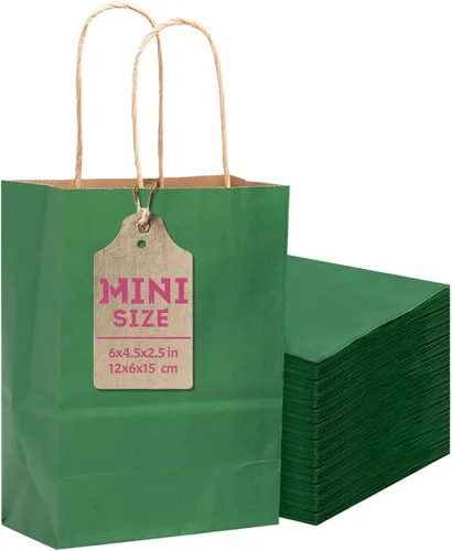 Vista 10 de qiqee Paquete de 50 bolsas de regalo de papel negro con asas a granel 13"x10.3"x4.6" bolsas de favor para fiestas de tamaño grande múltiples usos