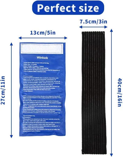 Vista 7 de Paquetes de hielo frío de gel - (juego de 2 piezas) compresa fría/caliente reutilizable suave, proporciona aliviar el dolor articular y muscular.