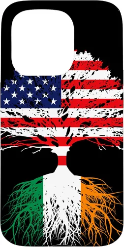 Vista 14 de iPhone 16 Ireland Born Irish Family Roots Irish American US Flag Gift Case