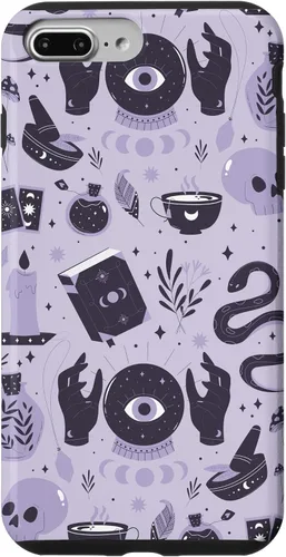 Vista 9 de Funda para iPhone 14 Witch's Essentials Pattern Witchy Design Halloween