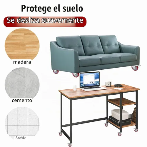 Vista 8 de DICASAL Ruedas de vástago resistente de 3 pulgadas Ruedas de rosca giratorias de 360 grados con tamaño métrico M12-1.75 Tornillo de doble bloqueo