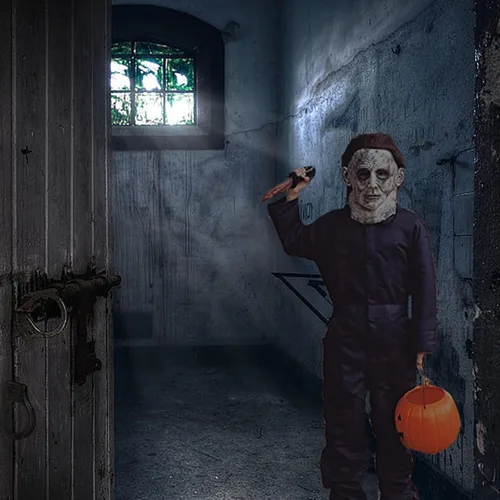 Vista 6 de FEELJAM Disfraz de Michael Myers para niños, disfraz de Halloween de Michael Myers para niños