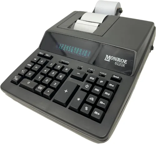 Vista 4 de Monroe Systems for Business 6120X - Calculadora de trabajo mediano de 12 dígitos, color negro
