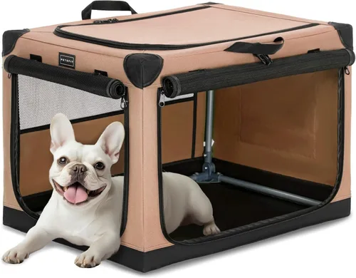 Vista 26 de Petsfit Jaula para gatos – 20 pulgadas ligera, fácil de instalar, resistente jaula portátil para perros, marco ajustable con 3 puertas de malla Verde