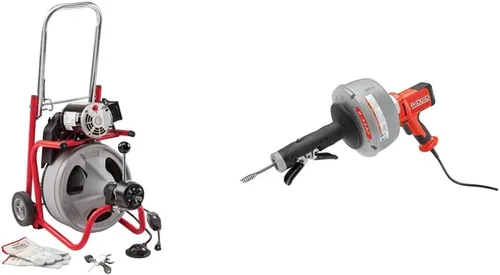 Vista 10 de RIDGID Paquete de máquina de limpieza de drenaje K-400 con cortador T-232 y accesorios