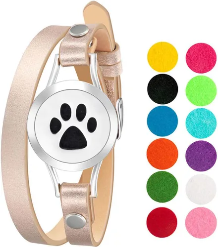 Vista 23 de Wild Essentials - Pulsera de cuero con aceite esencial, Cuero