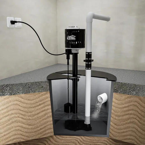 Vista 7 de K2 Bombas SPP03301K Bomba de sumidero de pedestal termoplástica de 1/3 HP