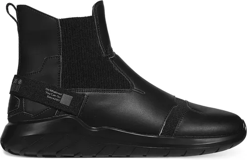 Vista 5 de Soulsfeng Zapatillas de deporte altas de moda zapatos reflectantes de cuero empalme ligero antideslizante zapatos para caminar