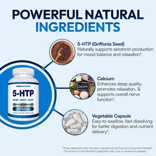 Vista 5 de Suplemento 5-HTP 0.007 oz, 120 cápsulas, BioScience Nutrition