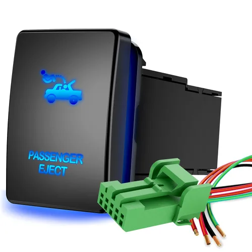 Vista 16 de Nilight Interruptor de Batería de Botón de Encendido/Apagado AUX 12V con Cable Conector Kit de Reemplazo de 1.28" x 0.87" para Toyota Sequoia