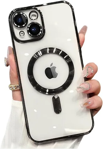 Vista 41 de Funda magnética para iPhone 12 Pro Max transparente compatible con MagSafe Funda protectora de lente de cámara integrada para iPhone 12 Pro Max