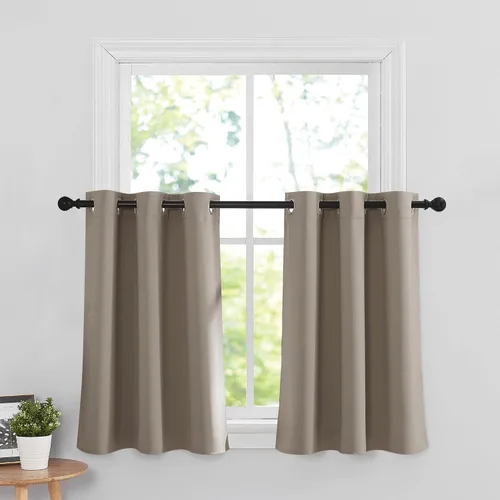 Vista 131 de RYB HOME - Cortinas para armario de 36 pulgadas, cortinas para oscurecer la habitación con ojales resistentes a la oxidación, cortinas de Aqua