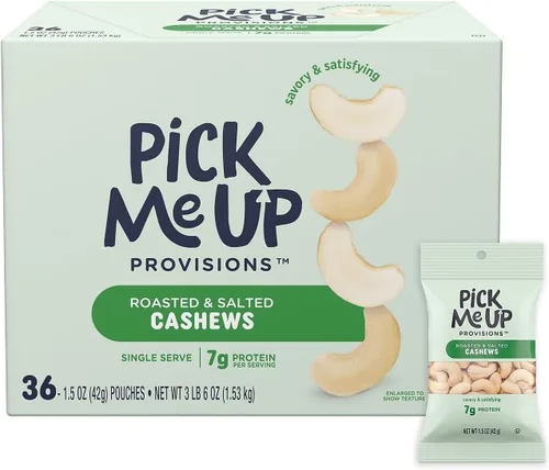 Vista 6 de Pick Me Up Provisions Almendras tostadas y saladas, 1.5 onzas, 36 bolsas/caja (PM62980)