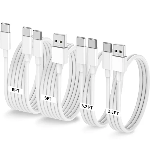 Vista 33 de LOFPYE Paquete de 3 cables USB C a USB C de 1 pie y 60 W, cable de carga rápida tipo C para iPhone Air 17 16e 16 15 Pro Plus Pro Max, para Galaxy