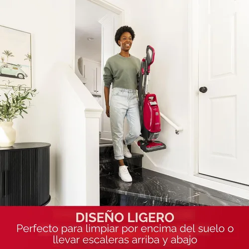 Vista 6 de Kenmore Intuition BU4020 - Aspiradora vertical en bolsa, apta para mascotas, aspiradora de alfombras elevable, 2 motores de succión con filtro HEPA