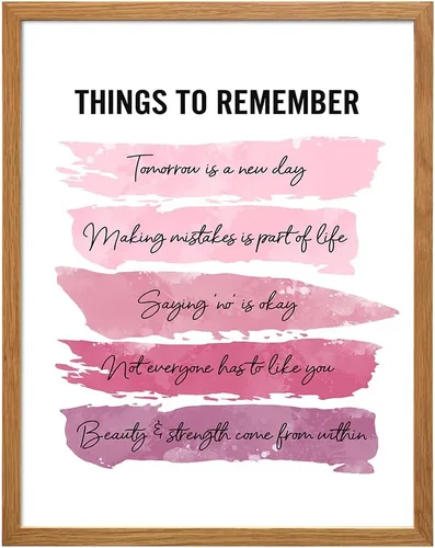 Vista 10 de Arte y decoración de pared con citas inspiradoras positivas - GRANDE 11X14 - Regalos de aliento edificantes para mujeres, niñas, adolescentes