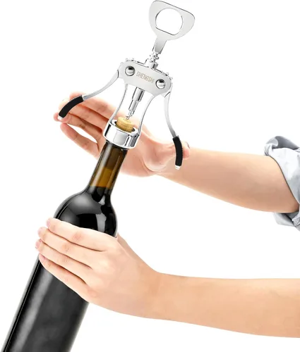 Vista 4 de shengshi Abridor de botellas de vino Sacacorchos de ala premium de aleación de zinc Abridor de botellas de vino con abrelatas
