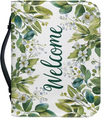 Vista 43 de TODIYADDU Cubierta de la Biblia Personalizable Personalizable PU Biblia Protector Libro Cubierta de la Biblia Bolsa de asas