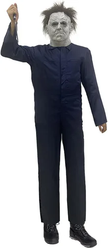 Vista 4 de Michael Myers - Disfraz de Halloween para adulto, disfraz de asesino de terror para hombre