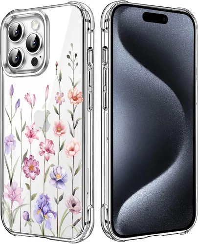 Vista 125 de Funda transparente de girasol compatible con iPhone SE 2022 SE 2020 7 8, funda trasera floral para niñas y mujeres, funda protectora transparente