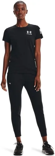 Vista 3 de Under Armour - Camiseta con el texto en inglés Freedom con dibujo de bandera para mujeres