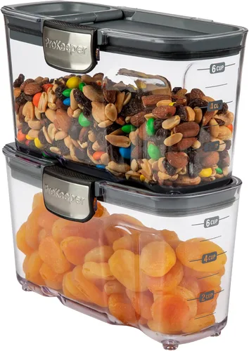Vista 8 de Progressive International ProKeeper+ Juego de recipientes herméticos de plástico transparente para organización de la cocina del panadero