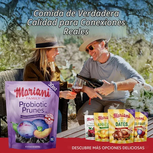 Vista 6 de Mariani Probiotic Prunes - Ciruelas pasas probióticas sin hueso sin azúcar, 30 onzas - Frutas secas a granel sin azúcar añadido - Ciruelas pasas