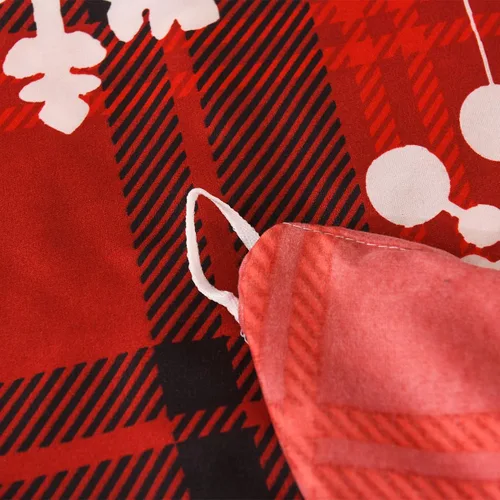 Vista 6 de Mengersi - Juego de funda de edredón de Navidad tamaño Full, funda de edredón con diseño de árbol de Navidad y copo de nieve, funda de edredón