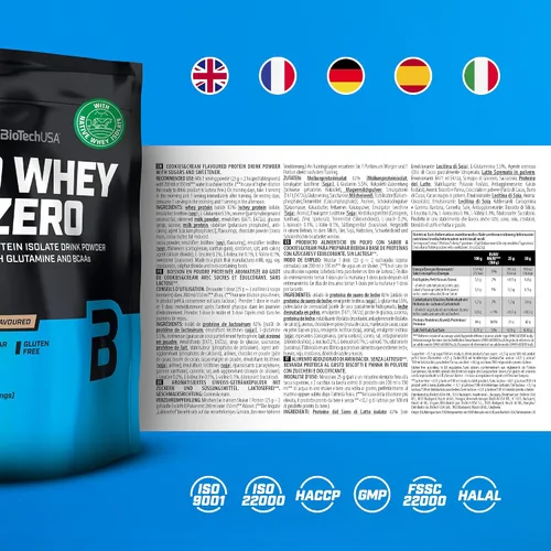 Vista 4 de BioTech USA Iso Suero de Leche Zero – Galletas & Cream – 500 g bolsa por BiotechUSA