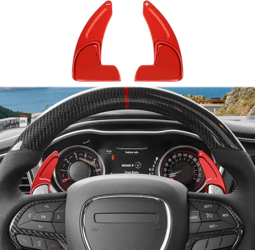 Vista 8 de Linskip Extensores de paleta de cambio de rueda para Jeep Grand Cherokee 2014-2021, para Dodge Challenger/Charger 2015, para Durango 2014-2024