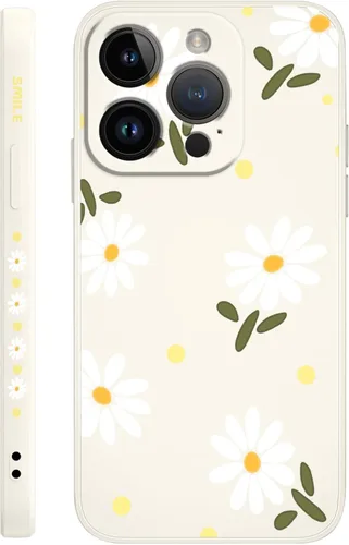 Vista 12 de LEECG Funda para iPhone 14 con Patrón de Flores de Mariposa de Astronauta, Forro de Microfibra Suave Anti-Rayones en el Interior, Cubierta