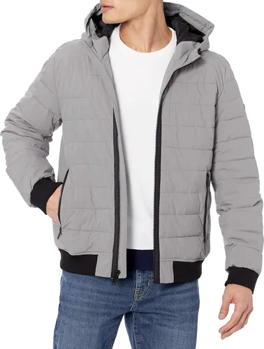 Vista 8 de DKNY Chaqueta bomber acolchada con capucha y rendimiento para hombre