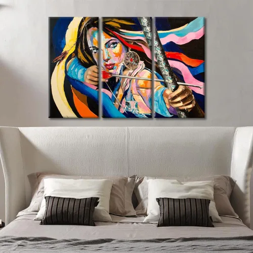 Vista 3 de TUMOVO Lienzo decorativo para pared, pósteres de escena de fantasía del universo Antara, planeta alienígena, ilustraciones de pared para paredes