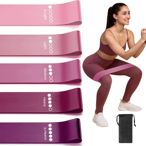 Vista 7 de Resistance Loop Exercise Bands for Working Out, Fitness Elastic Bands, Workout Bands for Home Gym, Stretching, Yoga, Pilates, Physical Therapy