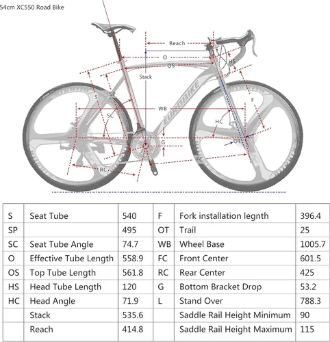 Vista 8 de Eurobike OBK XC550 - Bicicleta de carretera ruedas 700C 21 velocidades frenos a disco bicicleta para hombre o mujer