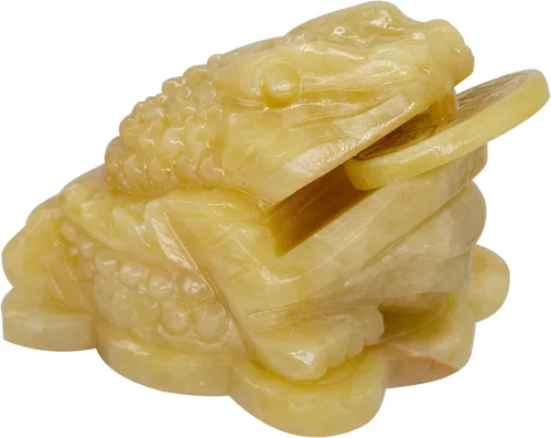 Vista 8 de Feng Shui Jade Dinero Rana de dinero de tres patas o estatua de sapo de dinero, decoración de tablero de instrumentos del automóvil que atraen Verde