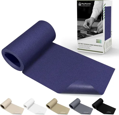 Vista 9 de KING MOUNTAIN Parche de lona para planchar, 3 x 60 pulgadas, parche de reparación de tela 100% algodón impermeable, utilizado para varios sofás