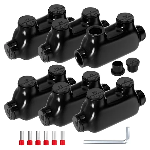 Vista 11 de Joinfworld Conector de empalme en línea de 2 puertos 1/0-14AWG Conectores de alambre de aluminio a cobre Conectores de alambre aislados Conectores