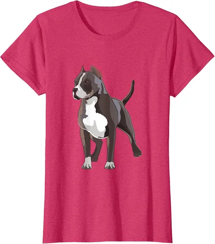Vista 29 de American Bully Dog Holder Illustration for Dog Lovers T-Shirt Negro