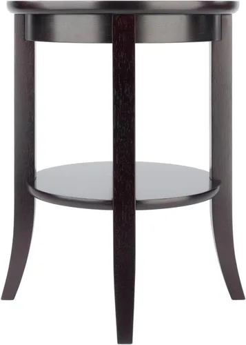 Vista 8 de Winsome Génova - Mesa de centro rectangular con tapa de cristal y estante y mesa ocasional de Génova de madera, color espresso