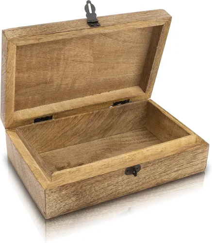 Vista 7 de Gran regalo de cumpleaños hecho a mano decorativo joyero de madera con tallado del árbol de la vida, cerradura y llave, organizador de joyas, caja
