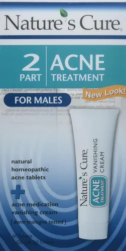 Vista 2 de Nature's Cure Sistema de tratamiento de acné de dos partes para hombres (suministro de 1 mes)