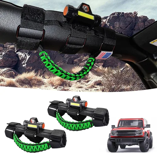 Vista 9 de GAIZON Paquete de 2 asas de agarre para Jeep Wrangler, accesorios Sahara Freedom Rubicon CJ YJ TJ JL JK LJ JLU JKU, Gladiator JT 1955-2023, Negro