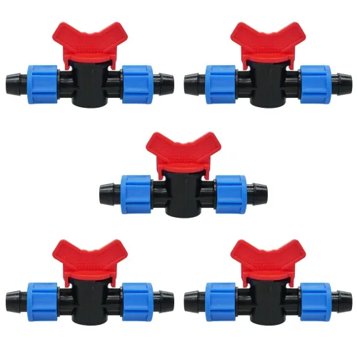 Vista 13 de Feelers Válvula de interruptor de riego por goteo, válvula de bola de identificación de manguera de púas de 1 pulgada para mangueras de riego por