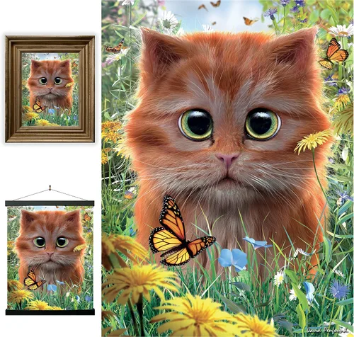 Vista 10 de 3D LiveLife Imágenes lenticulares - Animales de granja de bebés de Deluxebase. Arte de pared de animales de 12 x 16 pulgadas sin marco con efecto 3D